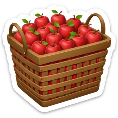 Rectangular Apple Basket sticker
