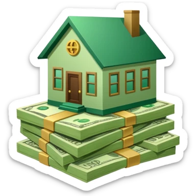 Money Assets in house sticker