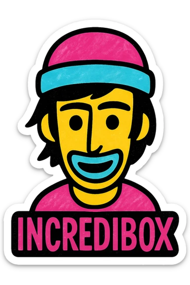 Incredibox in the style of an icon, colorful, vibrant, sprunki, flat design sticker