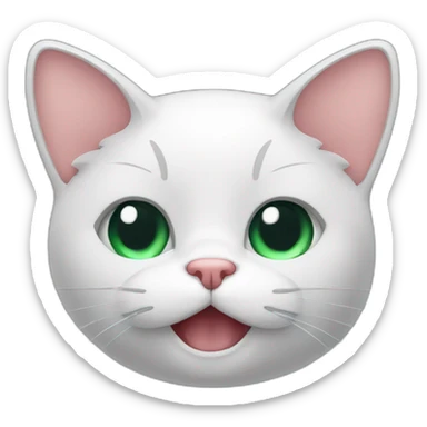 cat presses on hear icon sticker