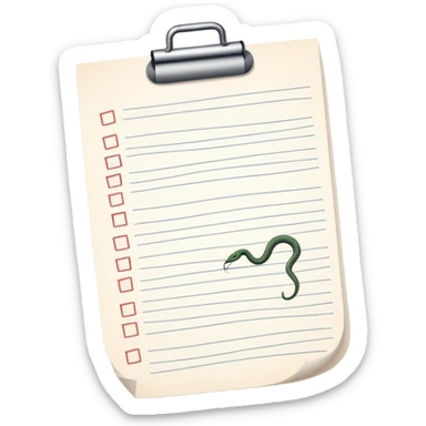 long curling to-do list paper looping up and down like a snake with tiny checkboxes fading into distance sticker