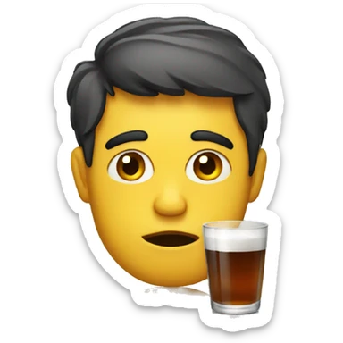 drinking unhappy sticker