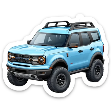 Ford bronco sport baby blue sticker