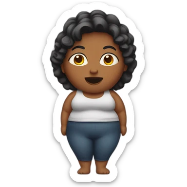 obesity femme sticker