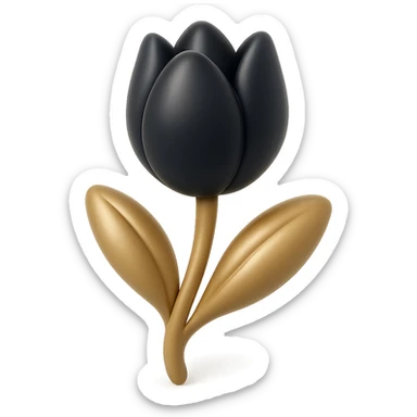 tulip in balloon style with vibrant colors sticker