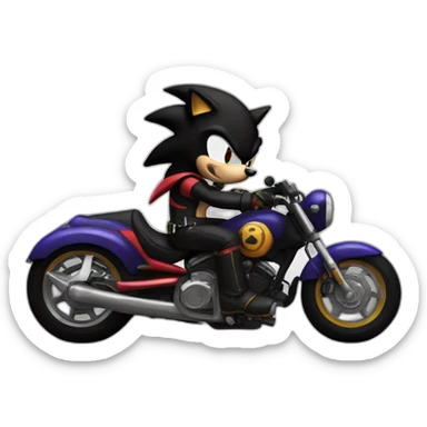 Shadow the hedgehog motorcycle sticker