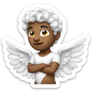 White Cupid sticker