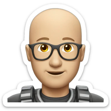 Bald dji Drone pilot sticker