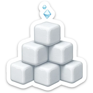 White sugar in cubes sticker