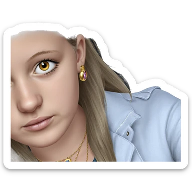 girl with sunglasses and jewelry sticker