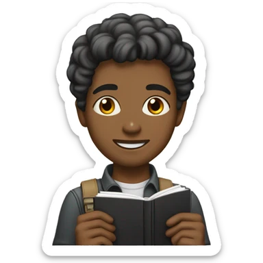 Joven morocha con notebook  sticker