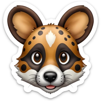 African wild dog sticker