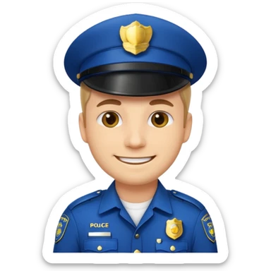 Polizist Emoji mann sticker