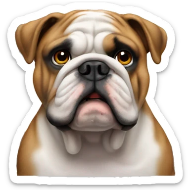 english bulldog no entry sign sticker