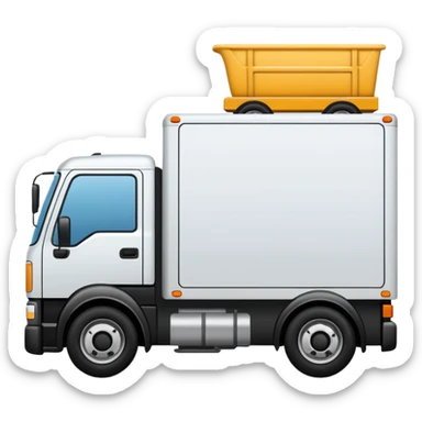 make a shipping truck emoji no colors just black outline of it and white background sticker