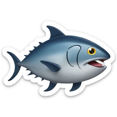 a happy tuna sticker