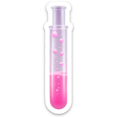 Test tube filled by light pink liquid sticker