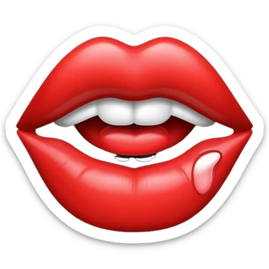 make a lip emoji like this 💋 but make it black sticker