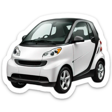 smart for two white sticker