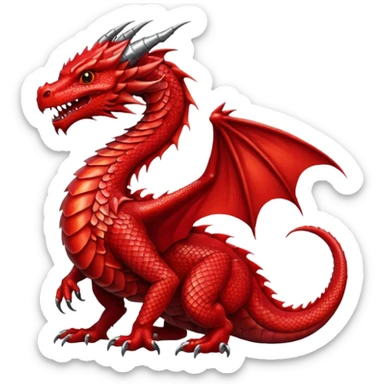 red dragon 4k real sticker