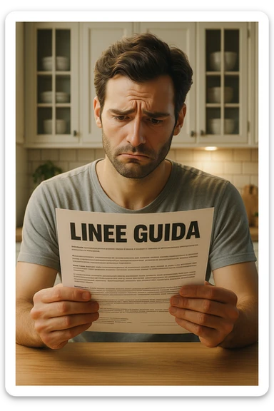 FALLA IDENTICA A QUESTA MA SUL FOGLIO SCRIVI "LINEE GUIDA" IN ITALIANO sticker