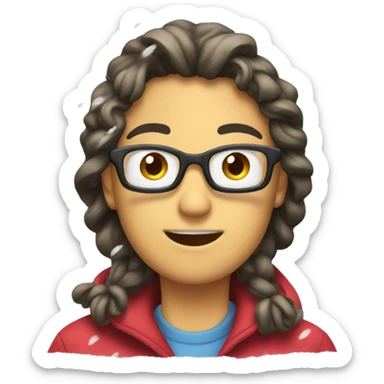 Snow falling outside the window sticker