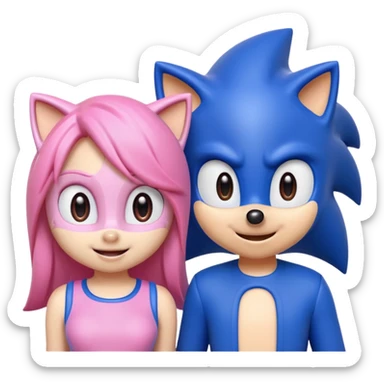 Sonic and Amy sticker