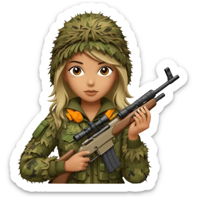 Sexy Girl sniper sticker