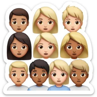 Anime different reactions sticker