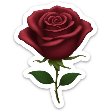 Dark red Rose sticker