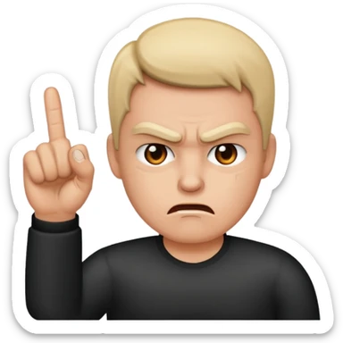 middle finger figgo sticker