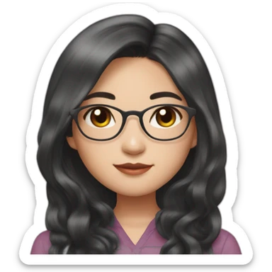 Evelyn Cathy Widjaja - asian black hair girl sticker