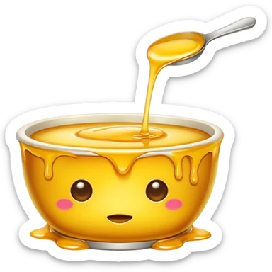 Melted golden ghee, rich in healthy fats sticker