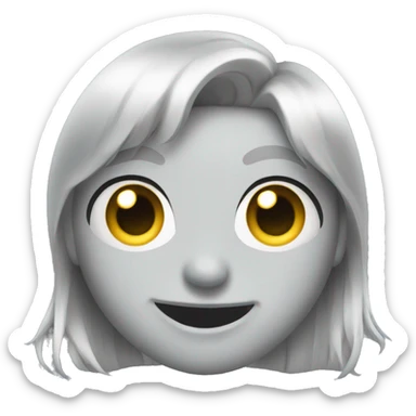 SILVER HEART EYES EMOJI sticker