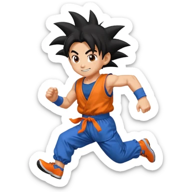 Goku 🐍🐉 run 😀🤣 sticker