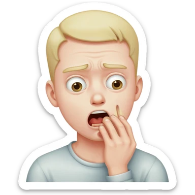 guy choking himself sticker