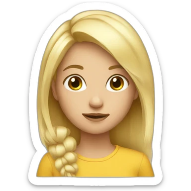 cute blonde girl  sticker