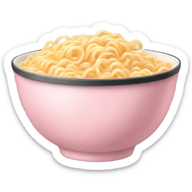 Light Pink Bowl of ramen noodles sticker