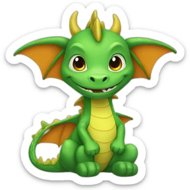 Little dragon with giant socks sticker
