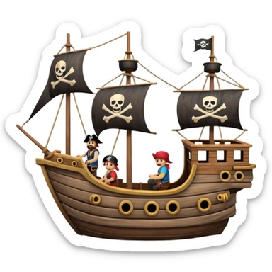simple small Pirate Ship Ride  sticker