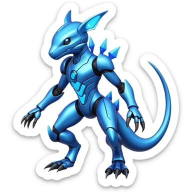 Modern Cyber Lombax-Fakémon-creature, full body sticker