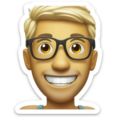 Vacation smiley sticker