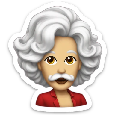 karl marx as a drag queen sticker