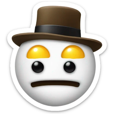 Fried egg with face and suit and tophat sticker