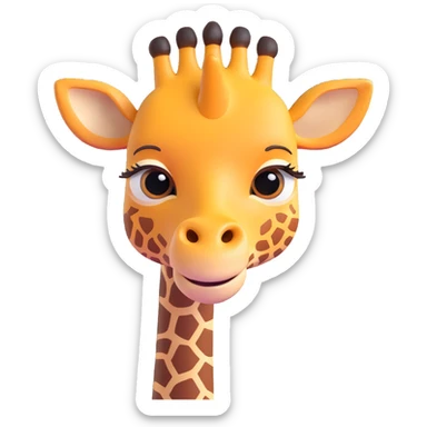 A deadpan giraffe staring straight ahead with half-lidded eyes, a flat mouth, and zero enthusiasm. The expression should scream 'really?' or 'bruh.' Use sharp, angled eyebrows and minimal details for maximum sarcasm. sticker