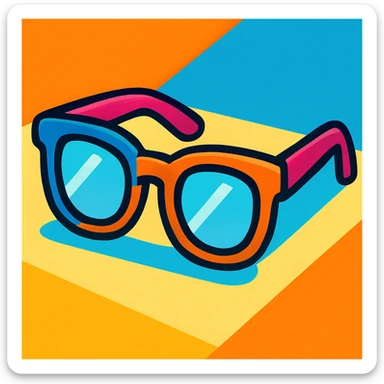 a pair of glasses sticker