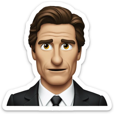 Patrick Bateman Christian bale Donald Duck beak sticker