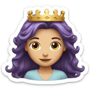 Une fille avec des cheveux longs avec la couronne d’ange sticker