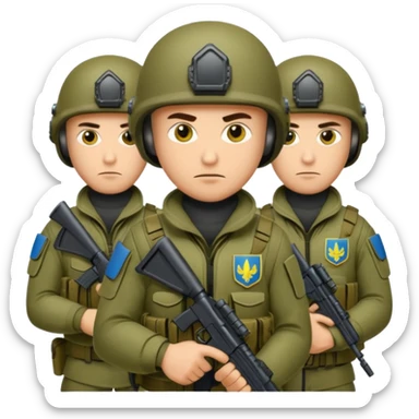 Ukrainian intelligance agency warrior men company group team sticker