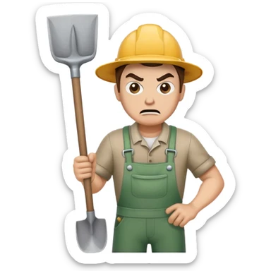 pissed off gardener  sticker